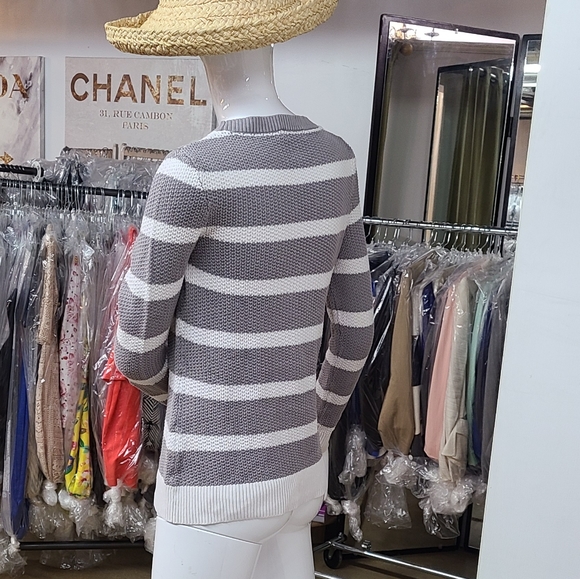 Alfred Sung Striped Sweater - Picture 9 of 10